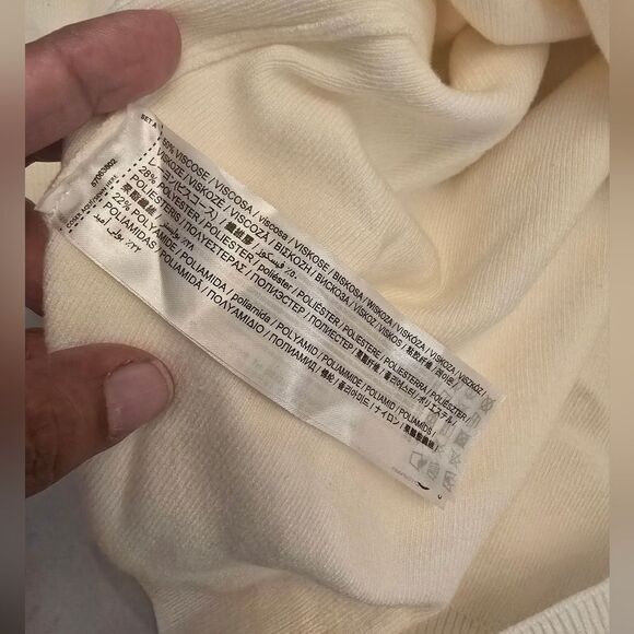 Mango Button Knit Cardigan In Off White Size Medium - Picture 5 of 10